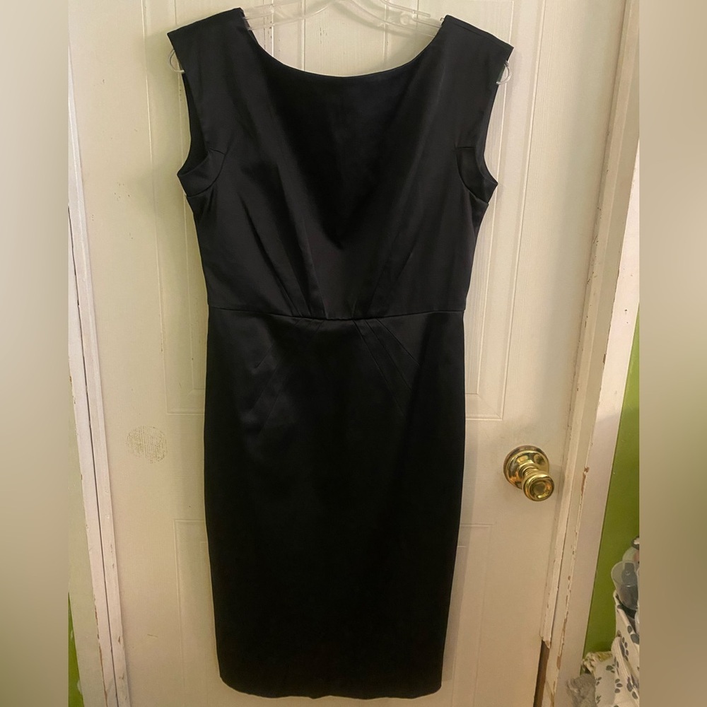Club Monaco Black Midi Sheath Dress